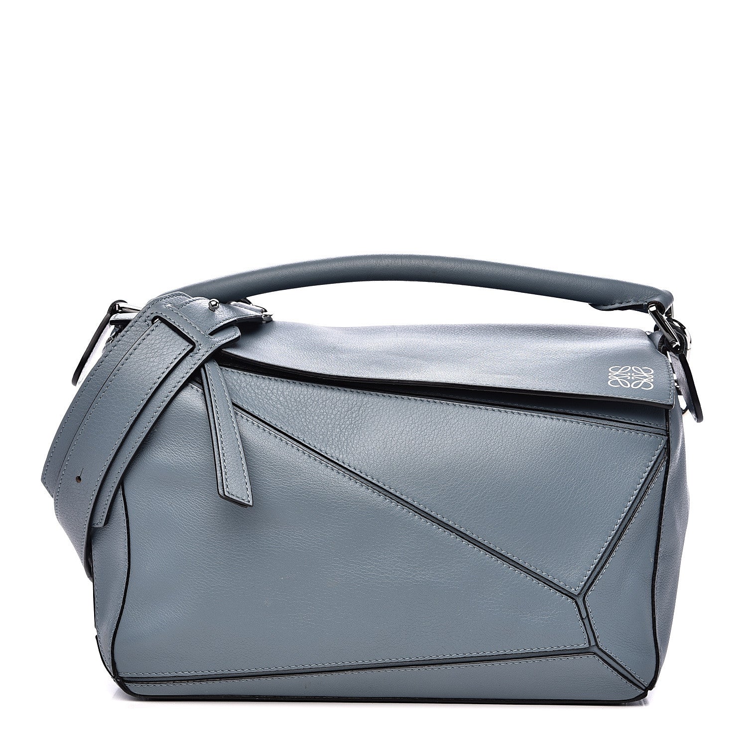 Loewe Calfskin Medium Puzzle Bag Stone Blue 1 of 13