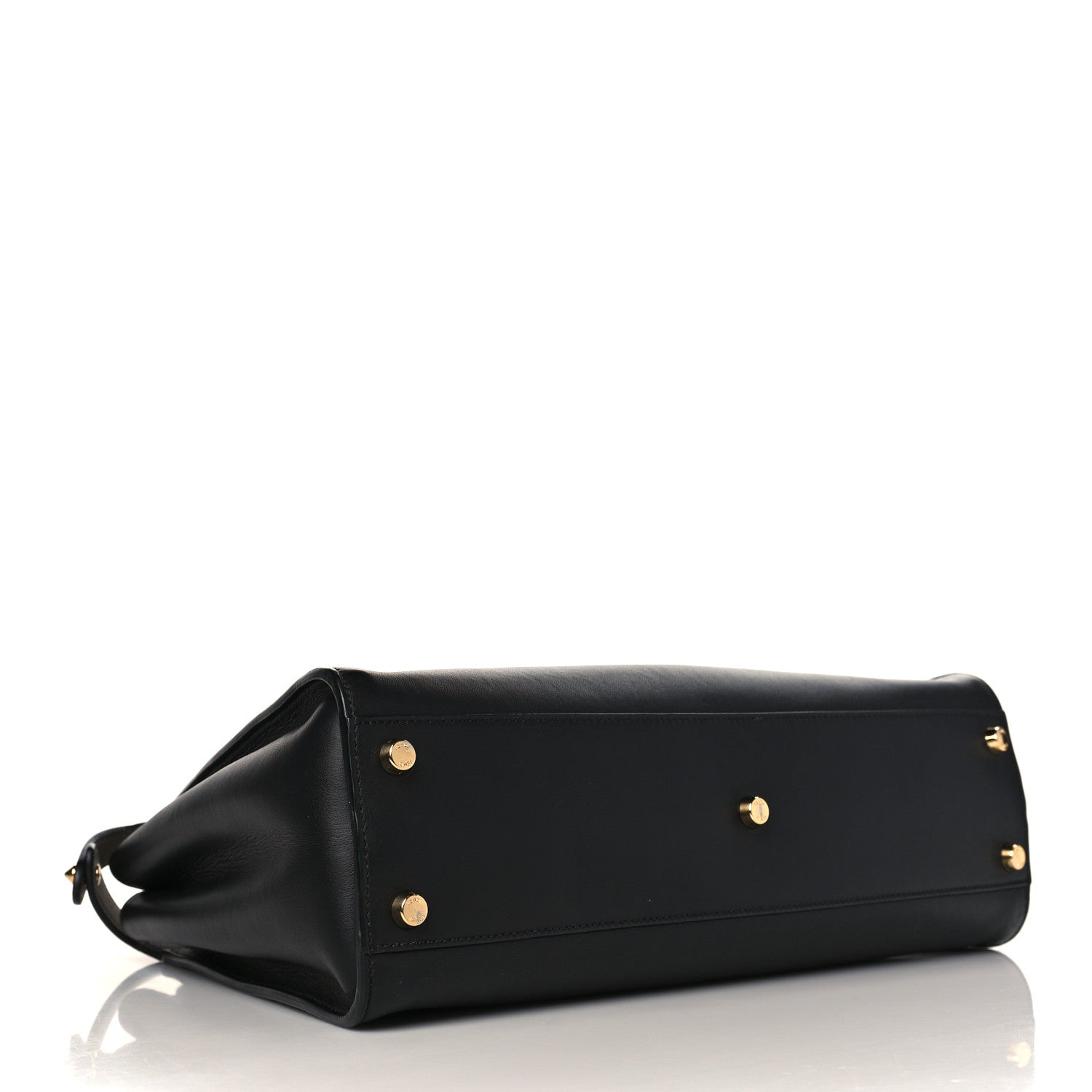 Fendi Vitello Tahiti Burro Large Peekaboo Iconic Essentially Satchel Black Corda 3 of 10
