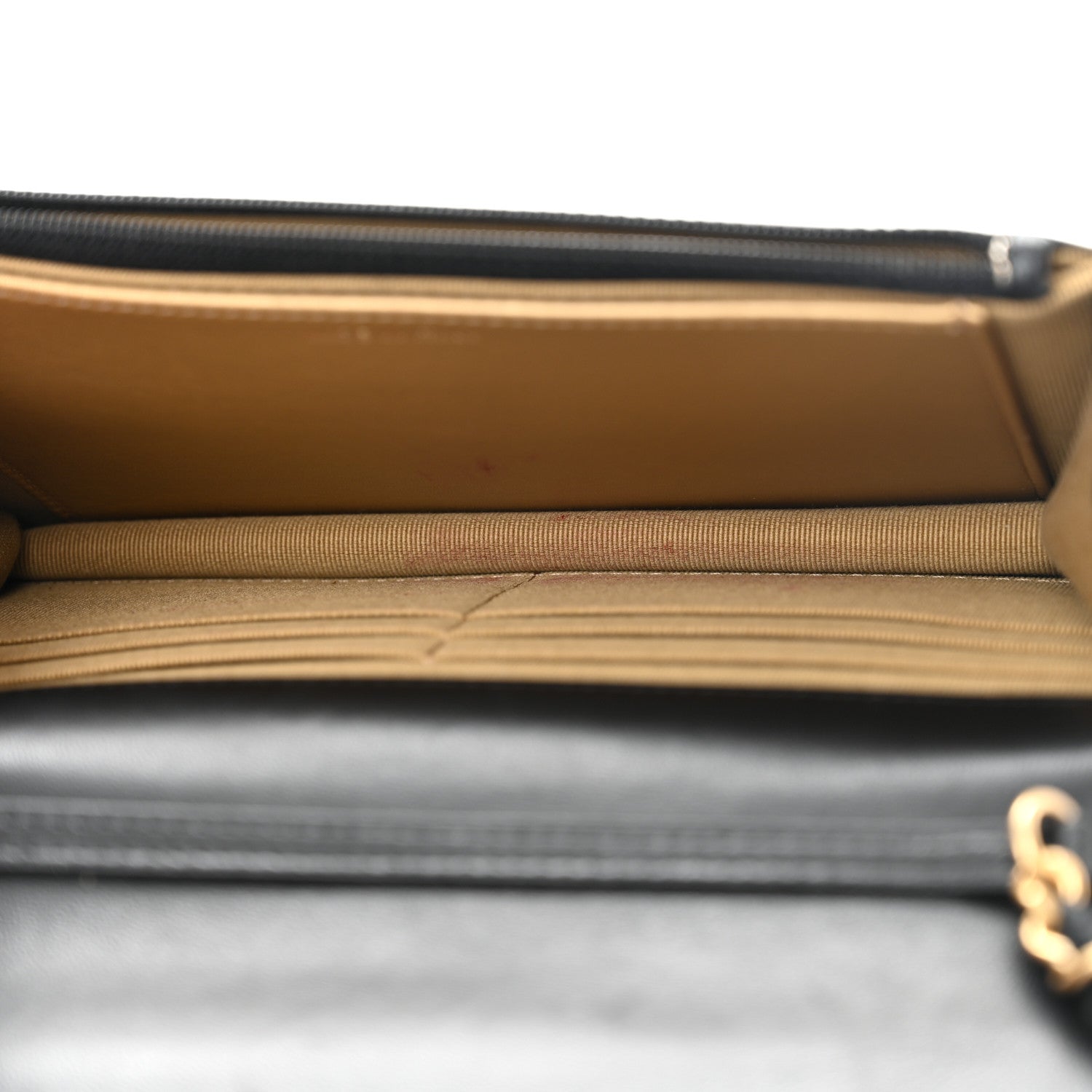 Chanel Lambskin Quilted CC Pearl Crush Wallet on Chain WOC Black 5 of 11
