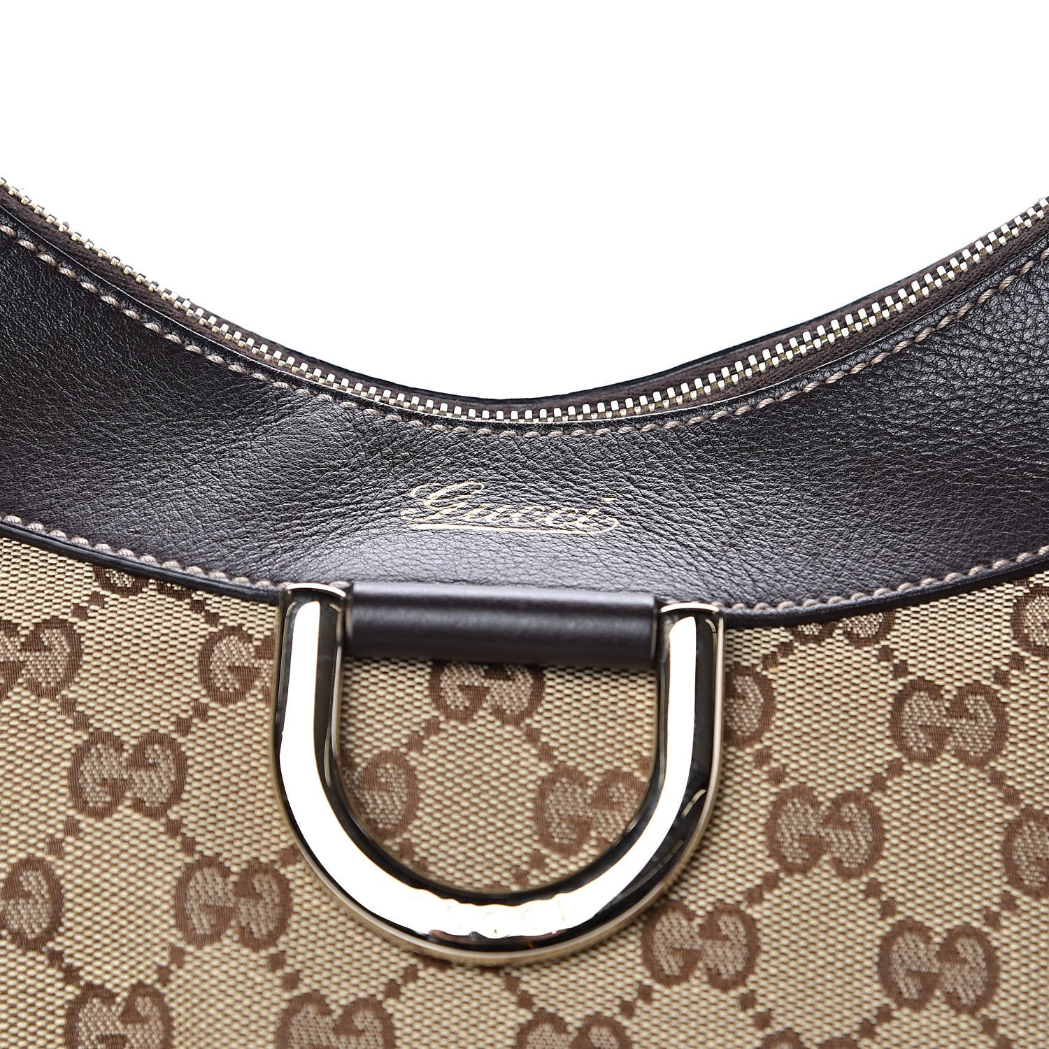 Gucci Monogram Large D Ring Hobo Dark Brown 12 of 12