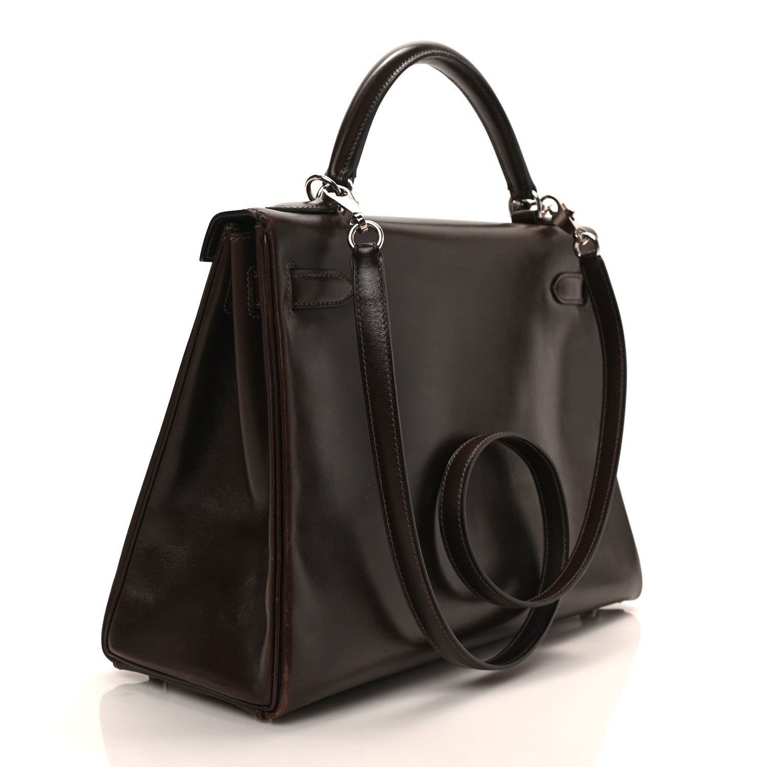 Hermes Box Kelly Retourne 32 Chocolate 3 of 9