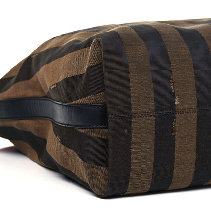 Fendi Pequin Cuoio Vegetale Large Hobo Tobacco Rosso Black 8 of 11