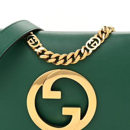 Gucci Roxy Calfskin Blondie Chain Shoulder Flap Bag Emerald 8 of 12