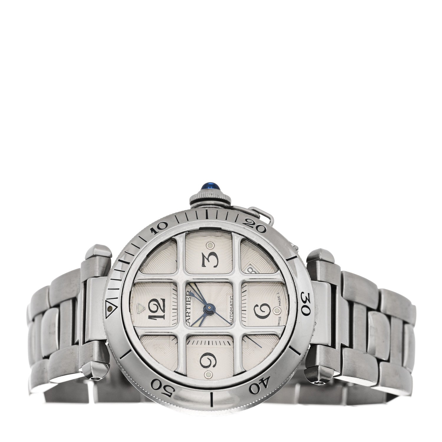 Cartier Stainless Steel 38mm Pasha C Grille Automatic Watch 2 of 4