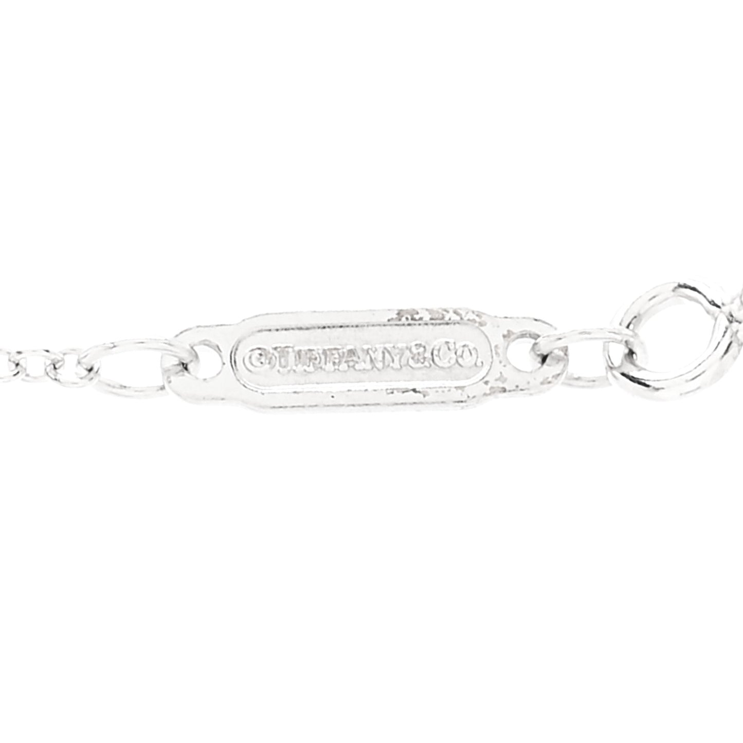 18K White Gold Diamond Large T Smile Pendant Necklace