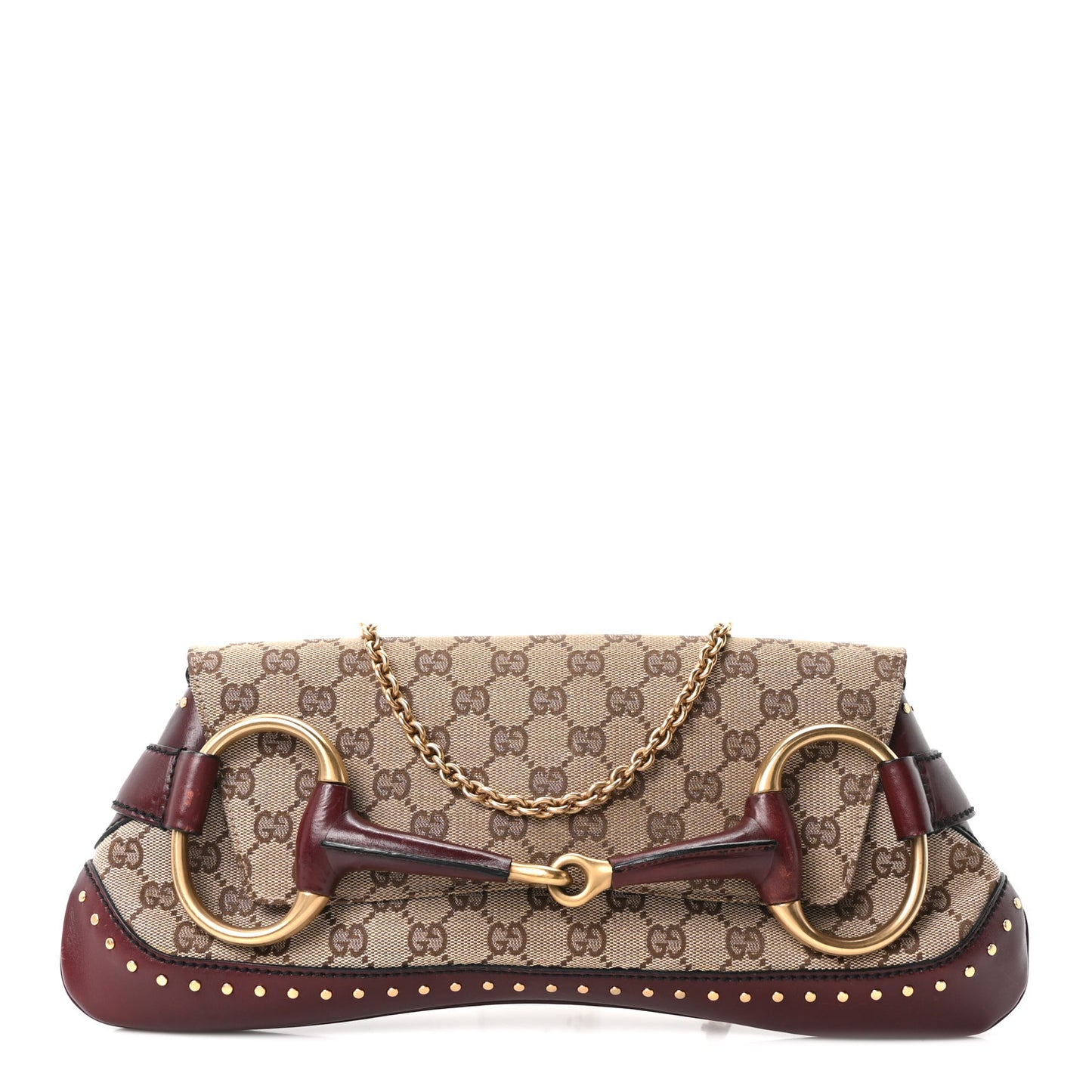 Monogram Studded Horsebit Bordeaux
