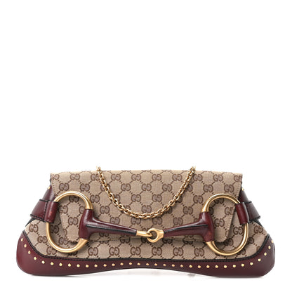 Gucci Monogram Studded Horsebit Bordeaux 1 of 10