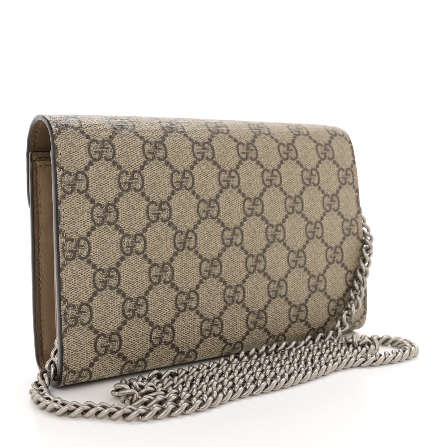 GG Supreme Monogram Mini Dionysus Chain Wallet Beige Taupe