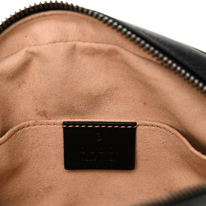Gucci Calfskin Matelasse GG Marmont Belt Bag 85 34 Black 6 of 11