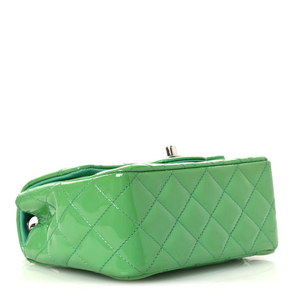 Chanel Patent Calfskin Quilted Mini Square Flap Green 4 of 12