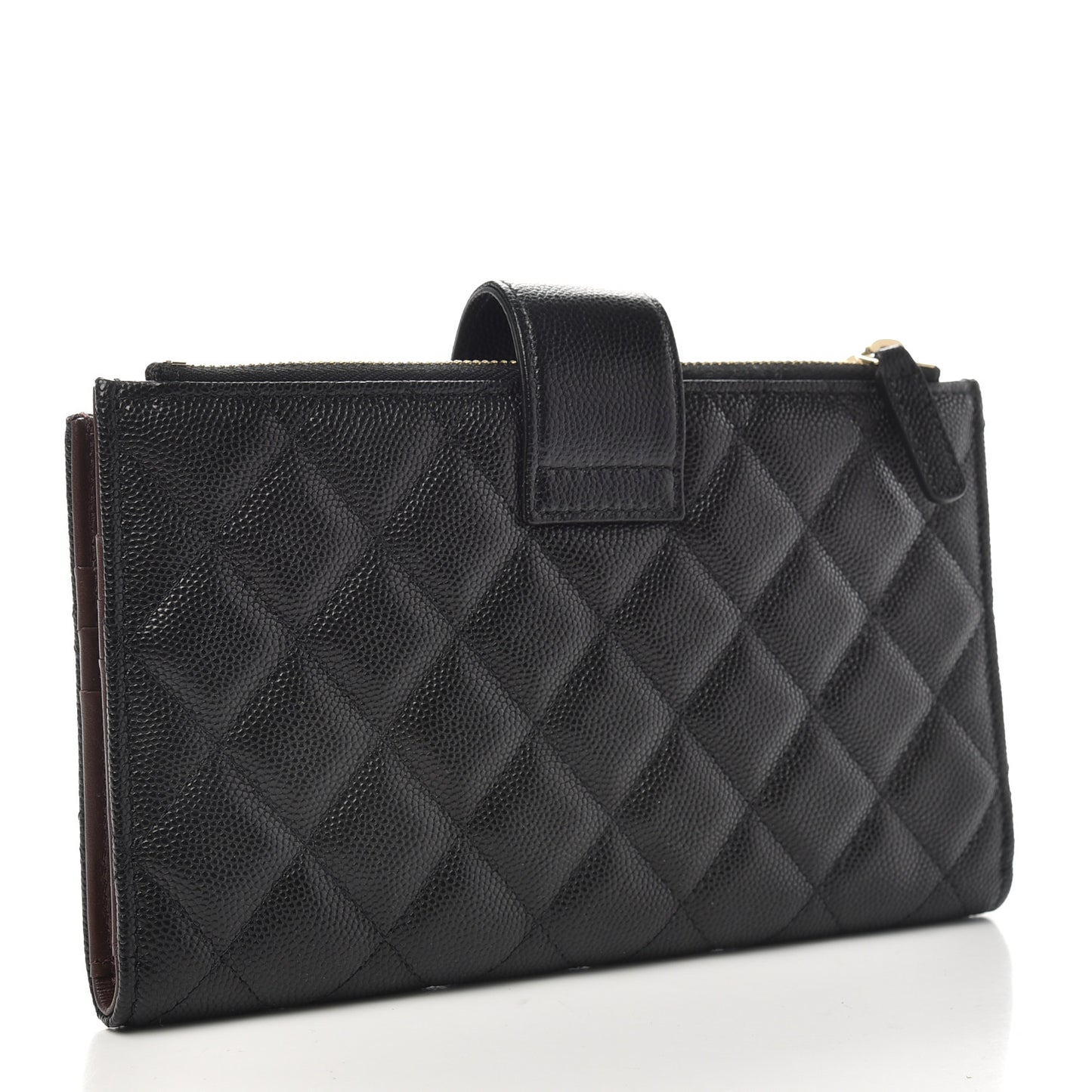 Caviar Quilted Organizer Wallet Black