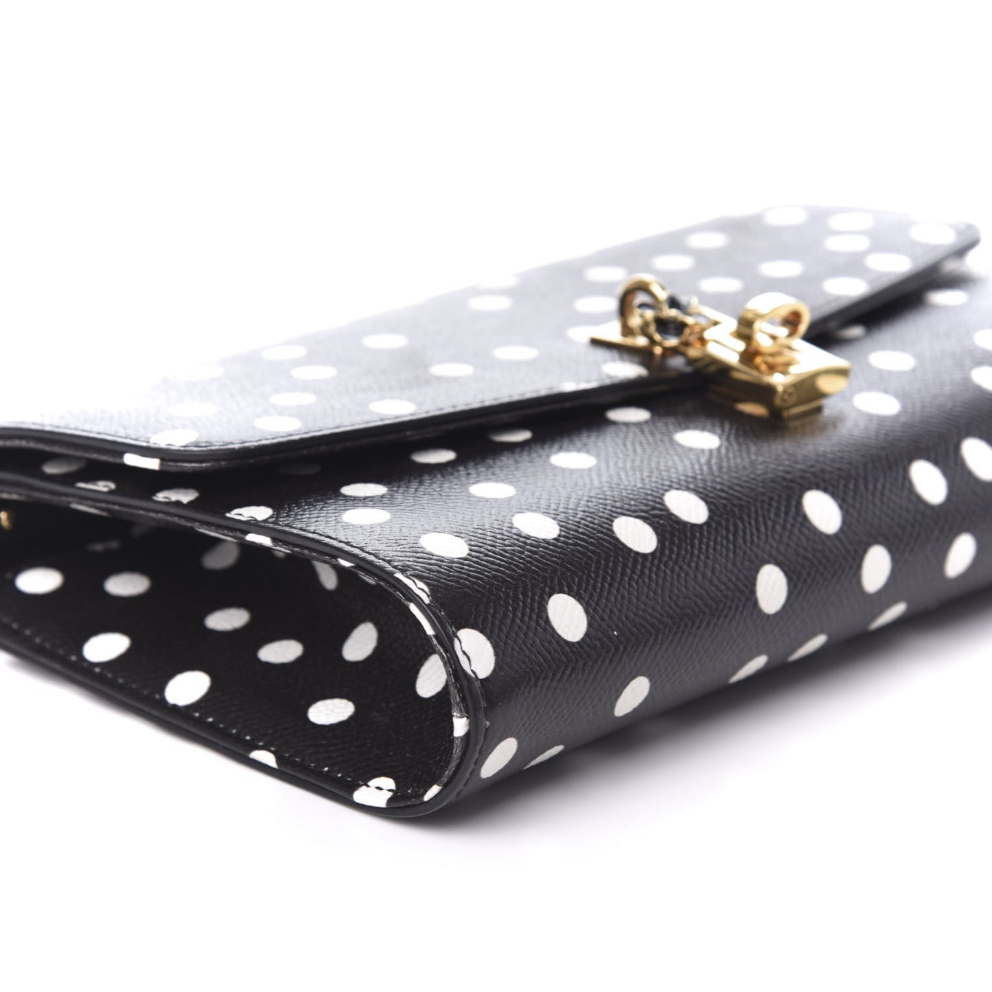 Dauphine Polka Dot Print Shoulder Bag Black