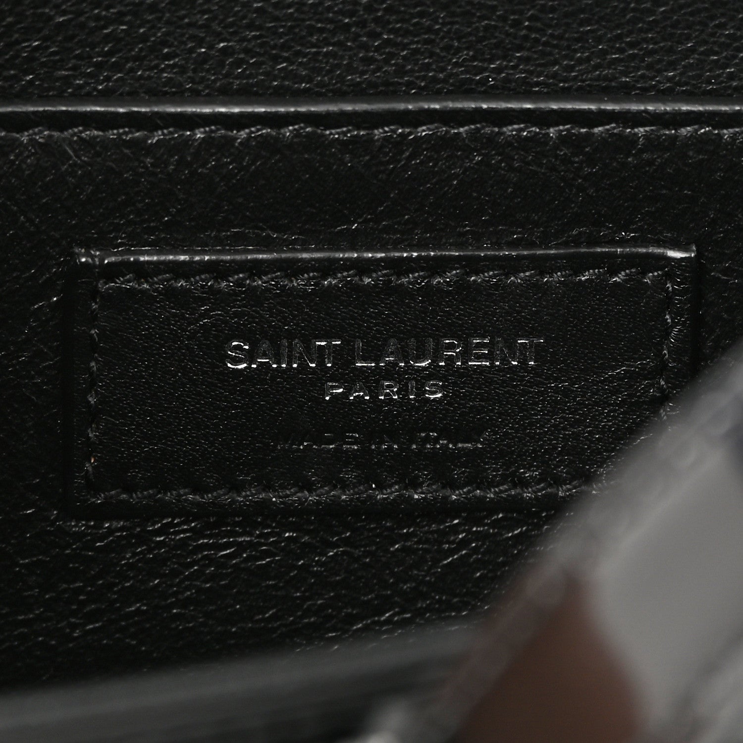 Saint Laurent Glazed Calfskin Monogram Medium Solferino Satchel Black 6 of 10
