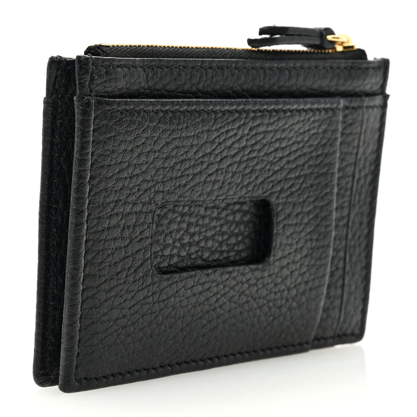 Dollar Calfskin GG Marmont Coin Case Card Holder Black