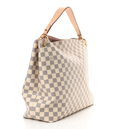 Louis Vuitton Damier Azur Graceful MM Rose Ballerine 3 of 10