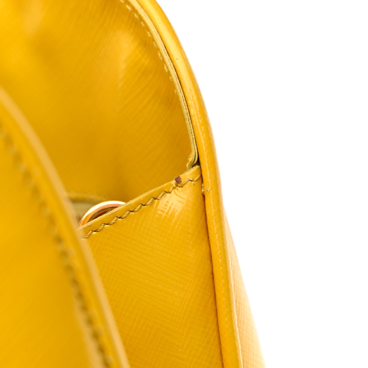 Prada Saffiano Vernice Medium Open Promenade Tote Ananas 15 of 27