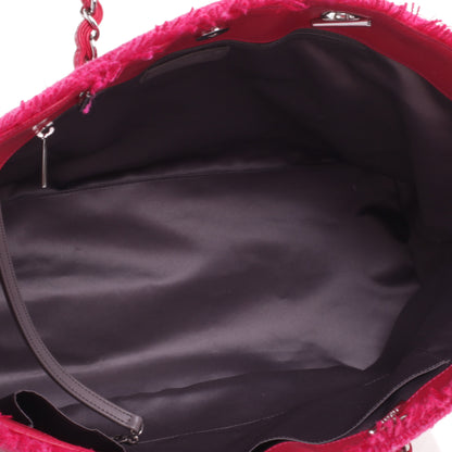 Chanel Vinyl Quilted Funny Tweed Tote Fuchsia 8 of 10