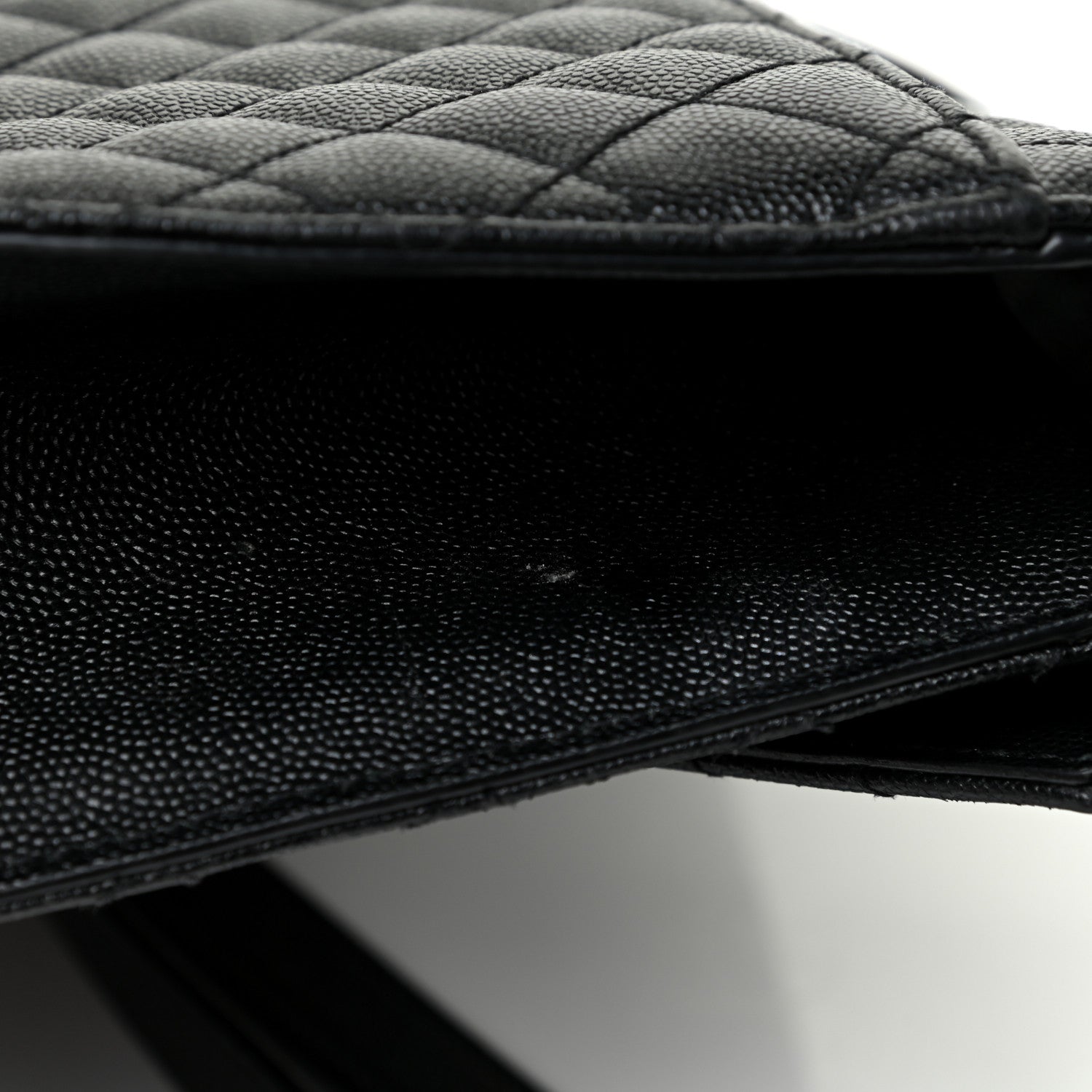 Saint Laurent Grain De Poudre Textured Mixed Matelasse Large Triquilt Monogram Satchel Black 29 of 31