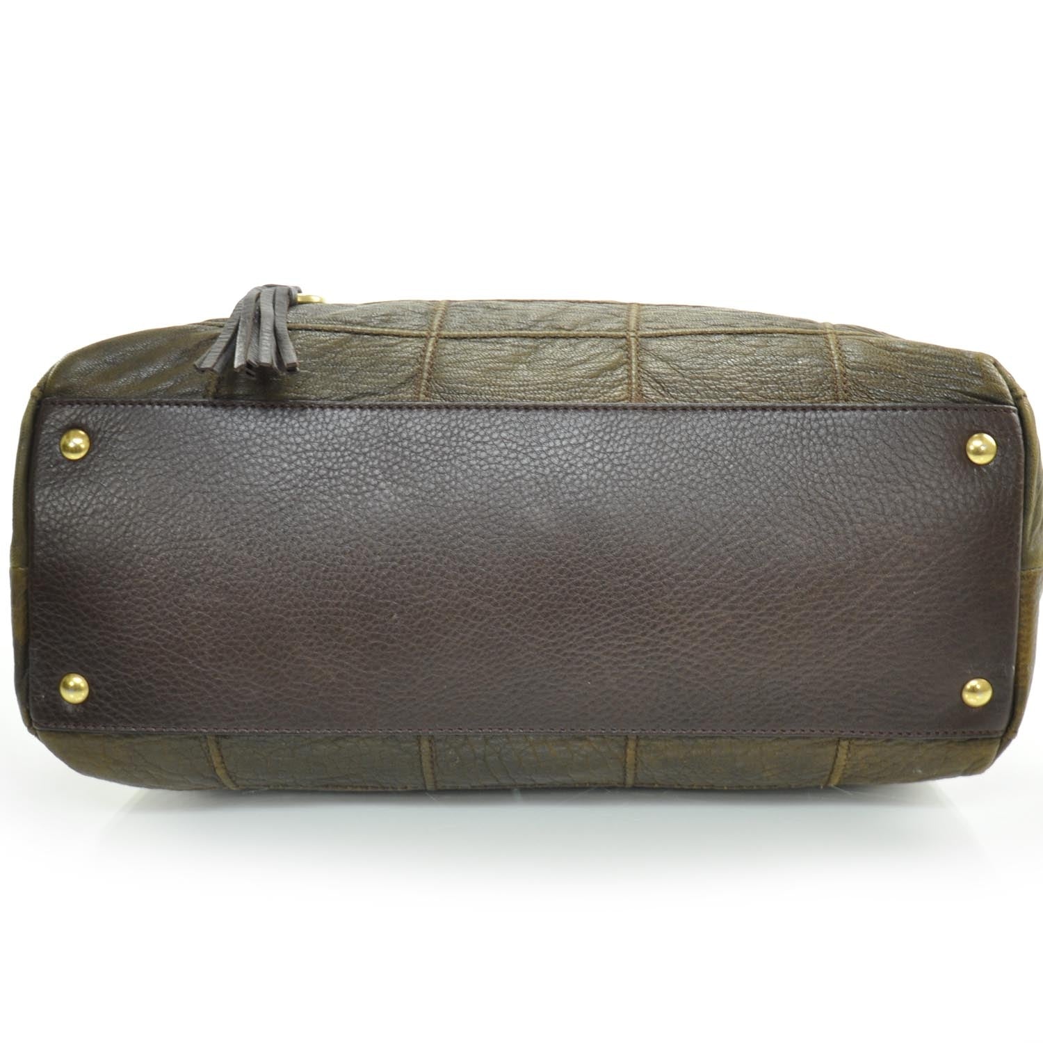 FASHIONPHILE SALVATOREFERRAGAMOLeatherStitchedGanciniBagBrown 4 of 7