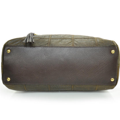 FASHIONPHILE SALVATOREFERRAGAMOLeatherStitchedGanciniBagBrown 4 of 7