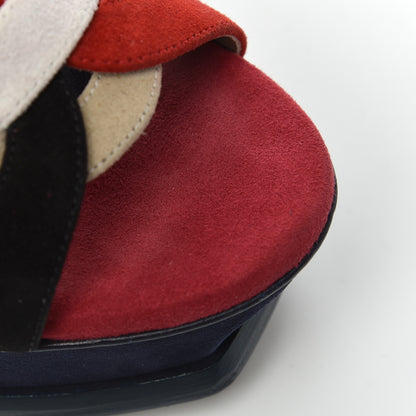 Saint Laurent Suede Tribute 105 Platform Sandals 35.5 Pacific 10 of 16