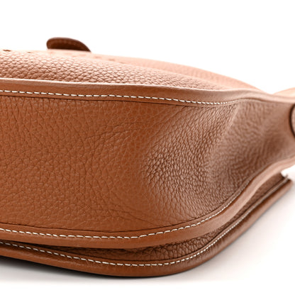 Hermes Taurillon Clemence Evelyne III PM Gold 10 of 11