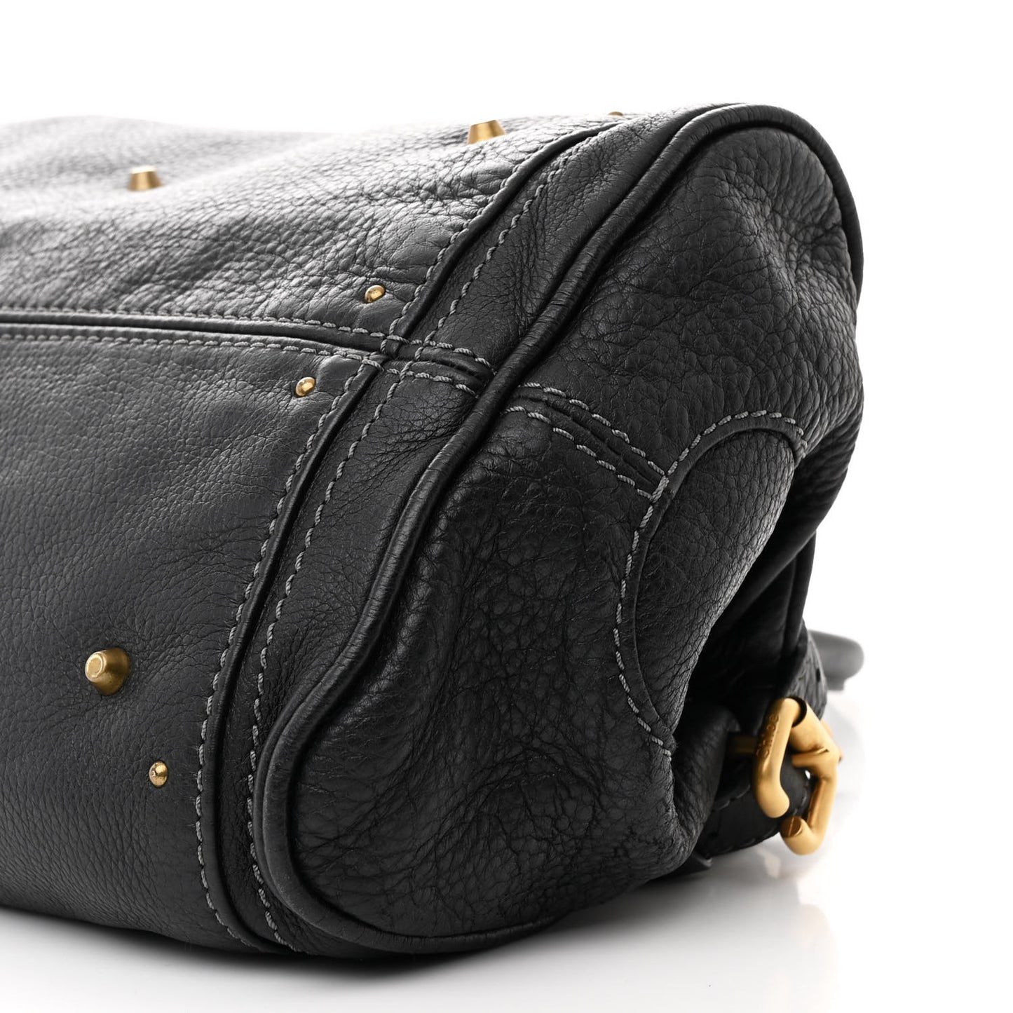 Calfskin Medium Paddington Satchel Black