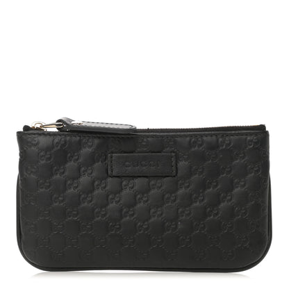 Gucci Microguccissima Key Ring Coin Case Black 1 of 8