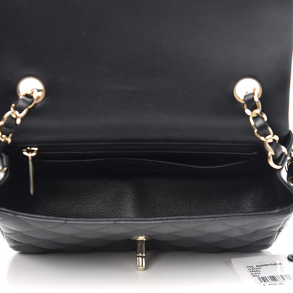 Chanel Lambskin Quilted Mini Rectangular Flap Black 5 of 10