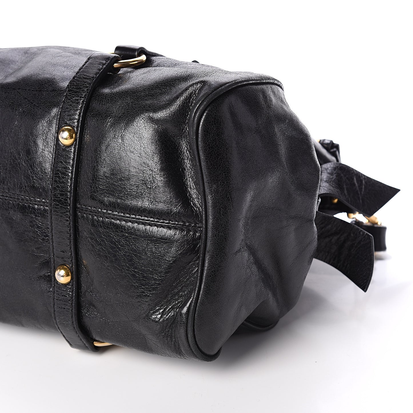 Vitello Lux Bow Tote Black