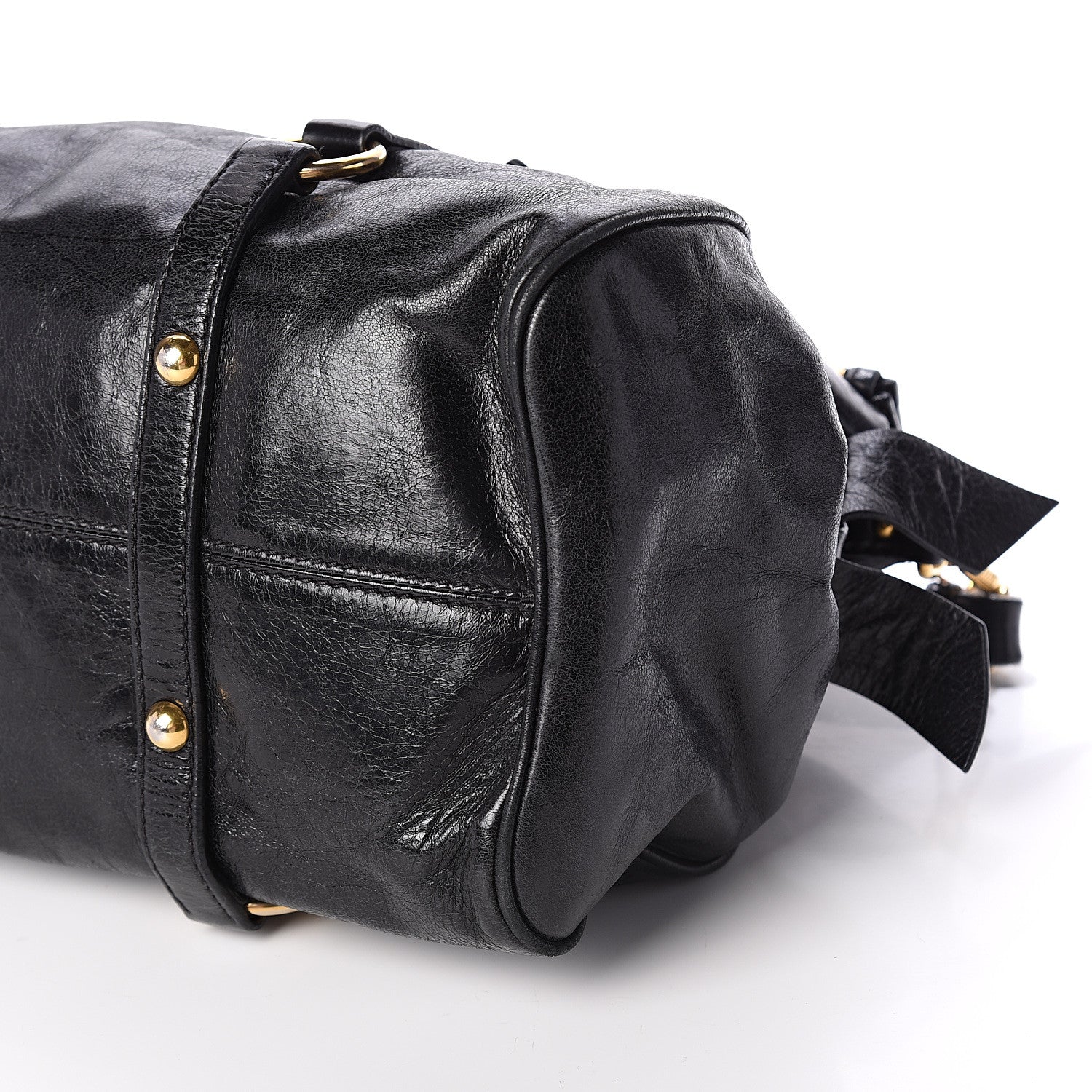 Miu Miu Vitello Lux Bow Tote Black 8 of 8