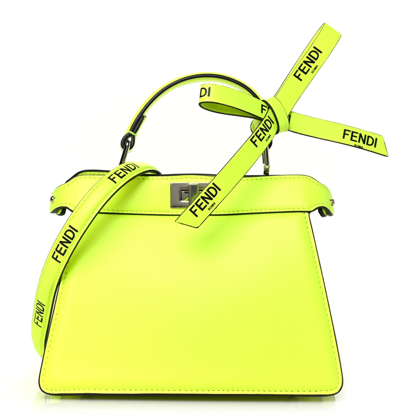 X MARC JACOBS Shiny Nappa Petite Peekaboo I SEE U Satchel Fluo