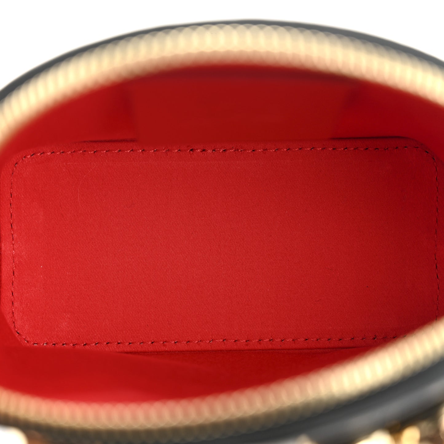 Grained Calfskin Carasky Studded Cosmetic Pouch Black Gold