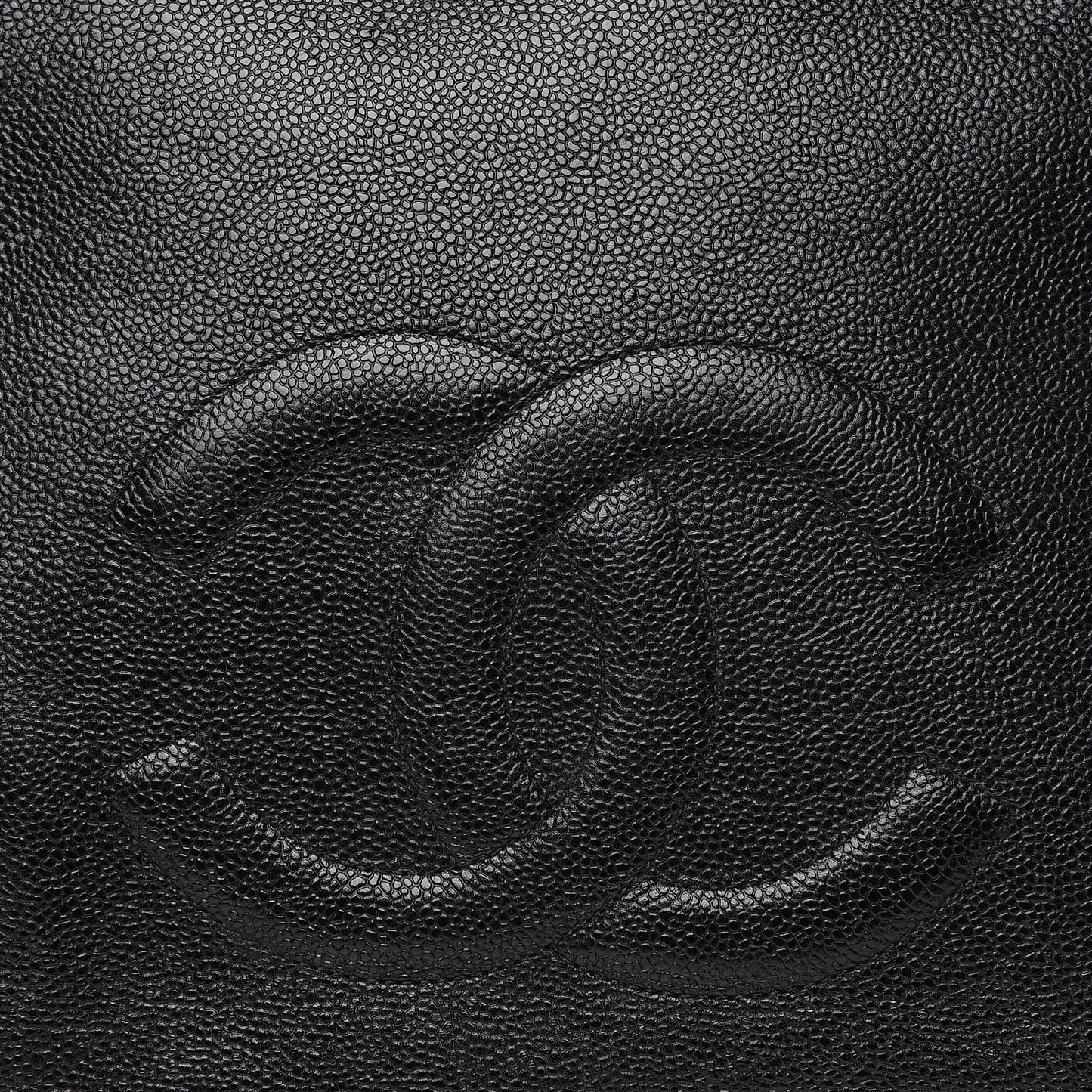 Caviar Large CC Shoulder Bag Black