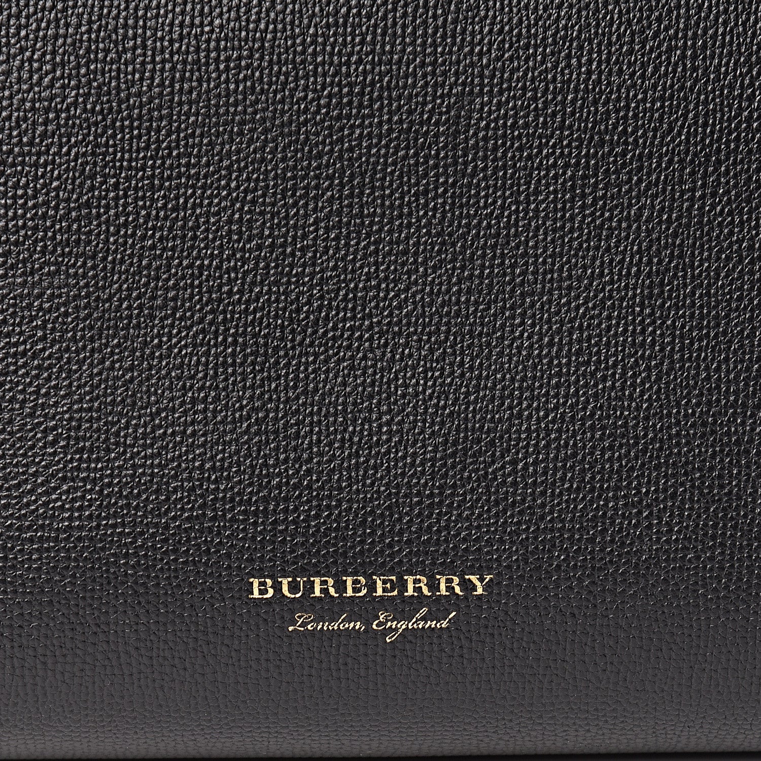 Burberry Grainy Calfskin House Check Medium Banner Tote Black 10 of 11