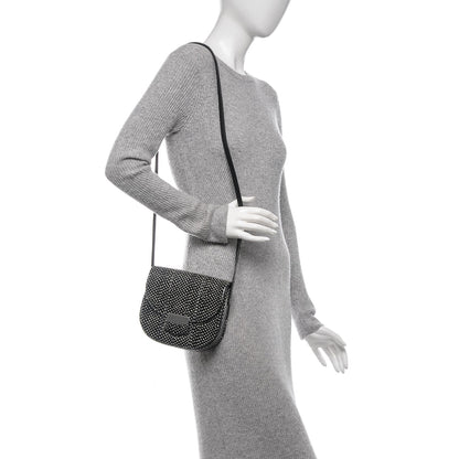 Celine Polka Dot Watersnake Small Trotteur Black White 2 of 7