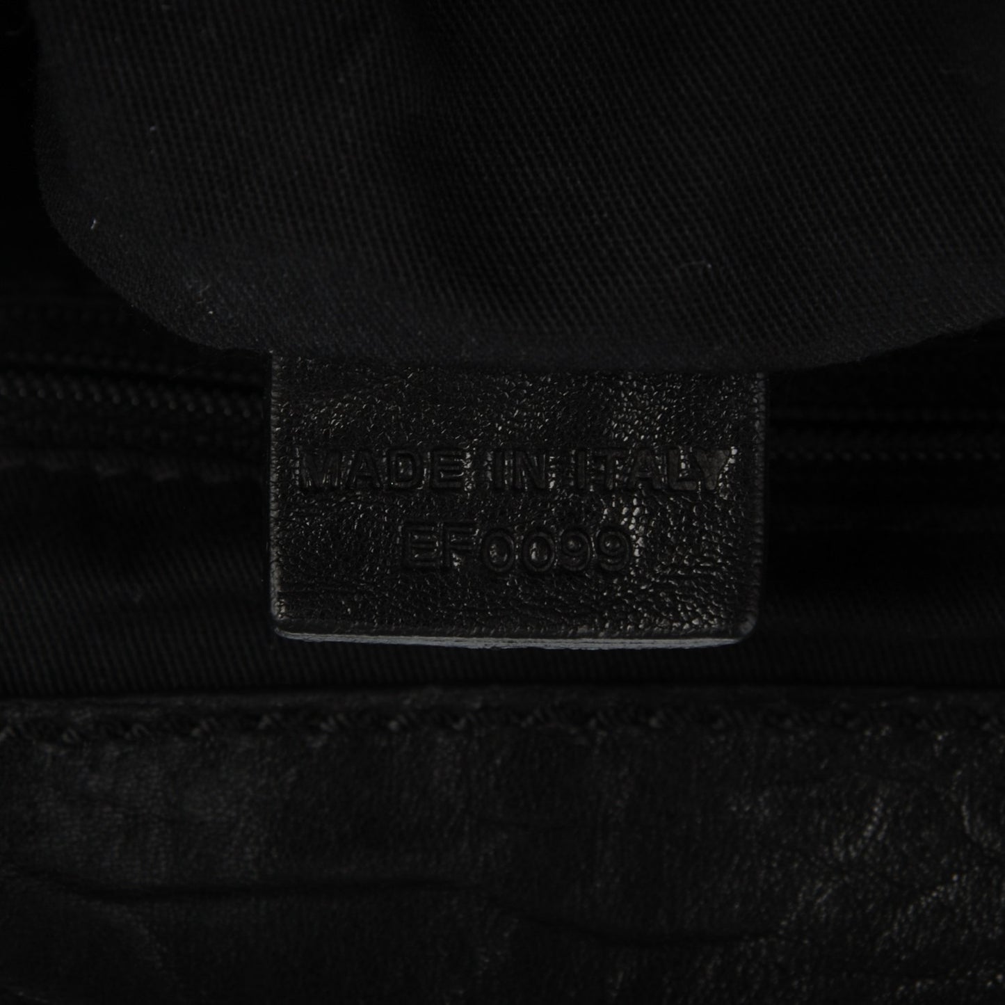 Pebbled Lambskin Melancholia Shoulder Bag Black