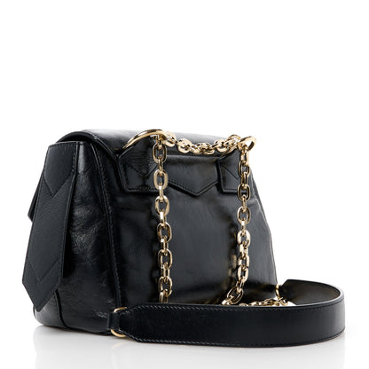 Givenchy Creased Patent Calfskin Small ID Flap Black 3 of 12