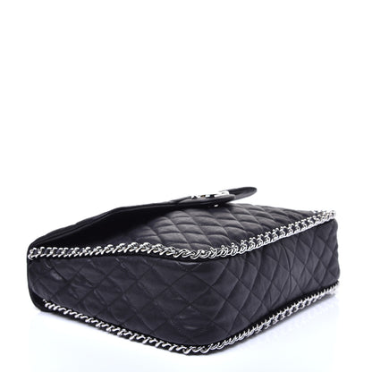Chanel Washed Lambskin Quilted Maxi Chain Around Flap Black 4 of 8
