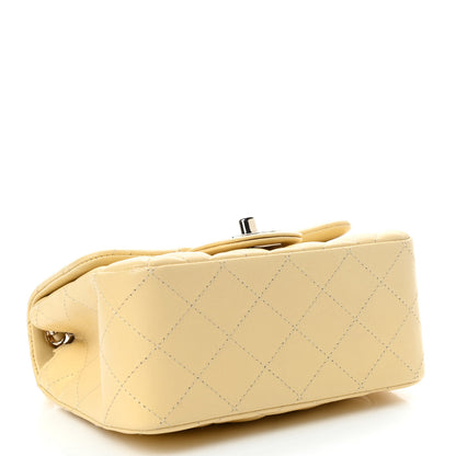 Chanel Lambskin Quilted Mini Square Flap Light Yellow 3 of 4