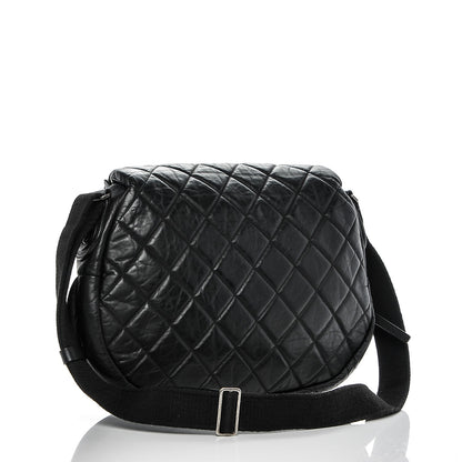 Chanel Aged Calfskin Quilted Expandable Messenger Black 3 of 8