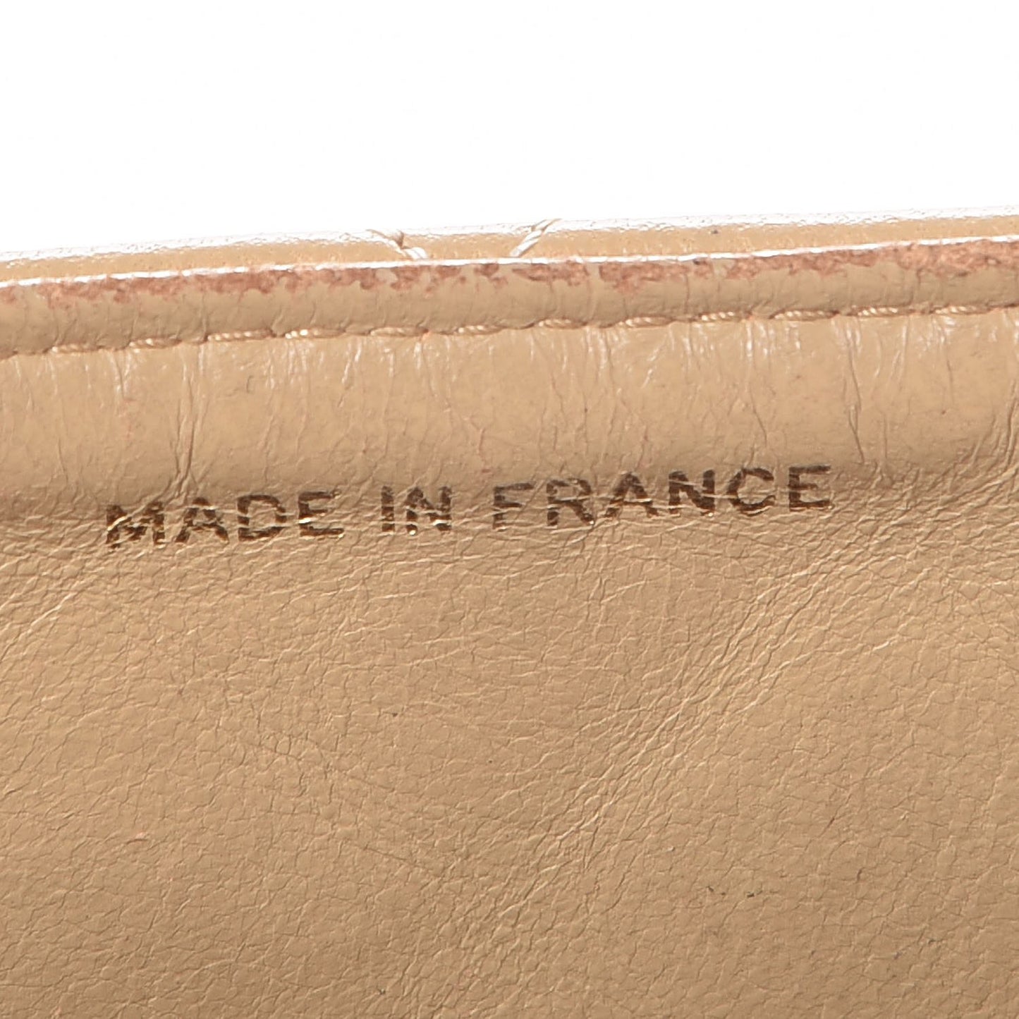 Lambskin Quilted Small Single Flap Beige