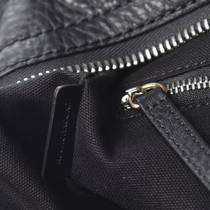 Burberry Canvas Mega Check Grained Calfskin Medium Harcourt Satchel Black 9 of 12