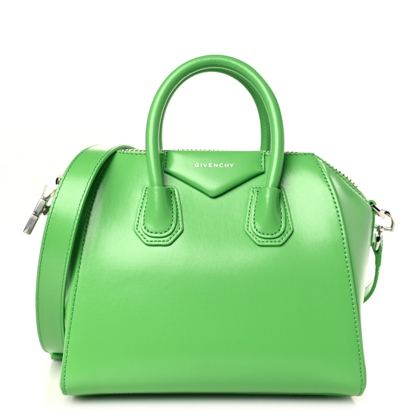 Shiny Lord Calfskin Mini Antigona Absynthe Green