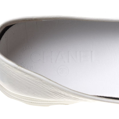 Chanel Patent Calfskin Mary Jane Strap Pumps 39.5 White 6 of 9