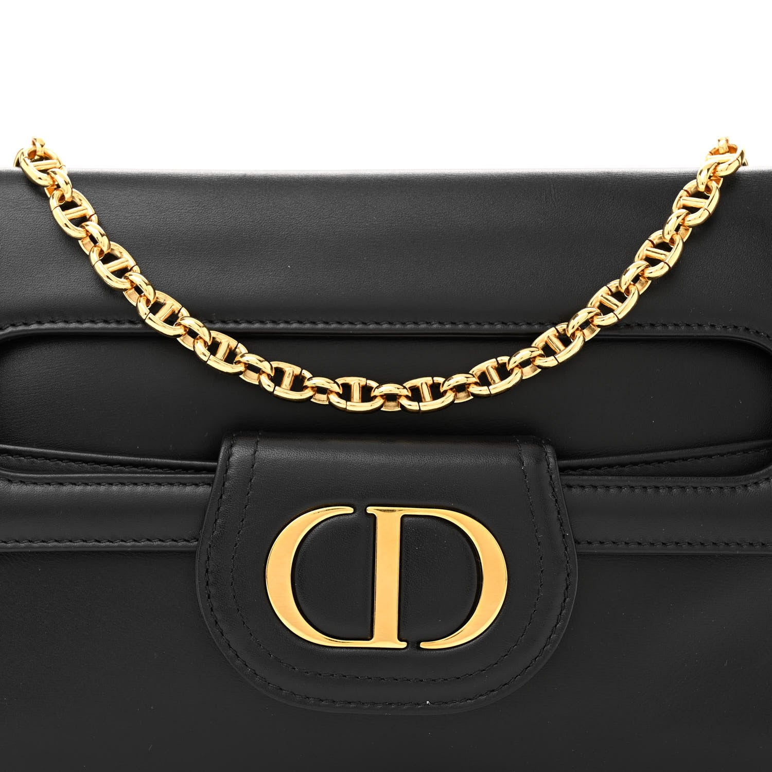 Christian Dior Smooth Calfskin Medium Diordouble Chain Bag Black 8 of 12