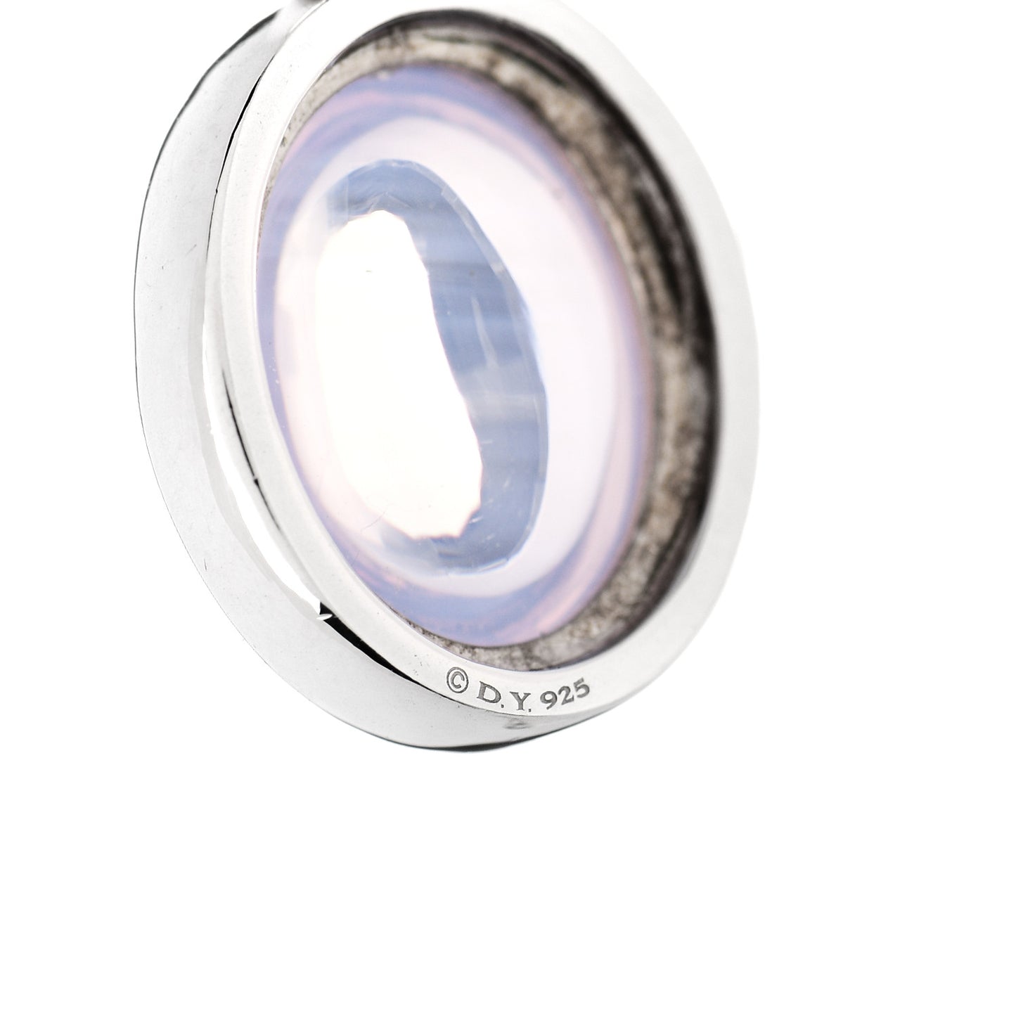 Sterling Silver Moon Quartz Amethyst Cable Drop Earrings