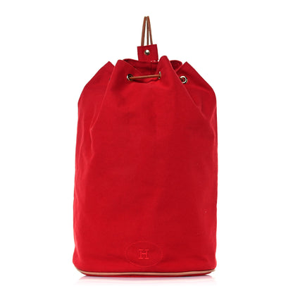Hermes Toile Sac Polochon Red 1 of 10