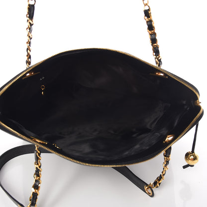 Chanel Caviar Large CC Shoulder Bag Black 5 of 9