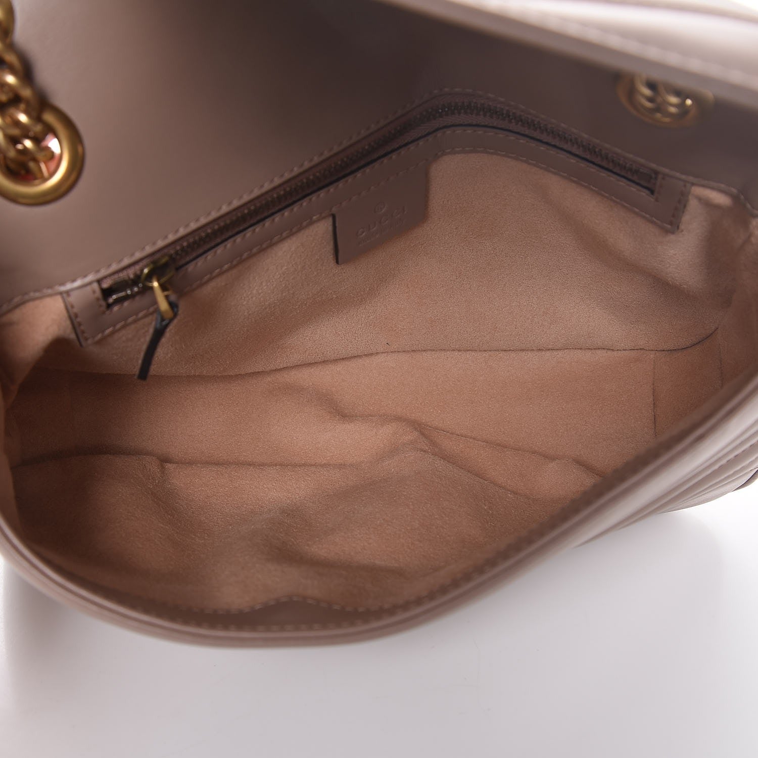Gucci Calfskin Matelasse Small GG Marmont Shoulder Bag Porcelain Rose 6 of 9
